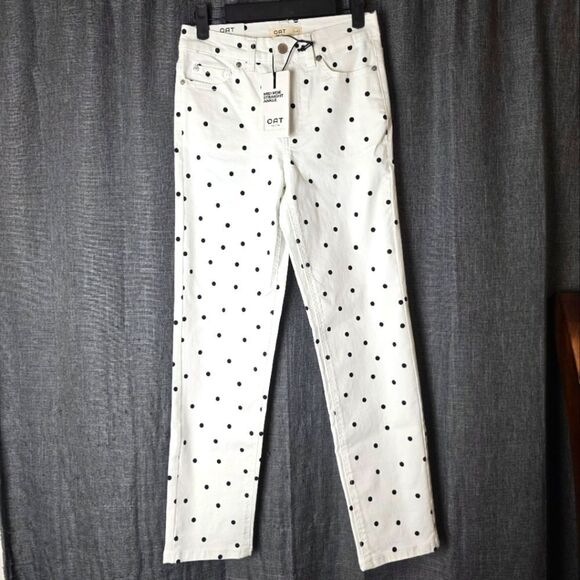 NWT- OAT NEW YORK Polka-Dot Jeans - Picture 1 of 10